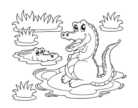 Jacare Para Colorir Educação Infantil - 7