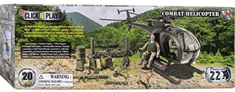 Click N’ Play Military Attack Combat Helicopter 20 Piece Play Set With Accessories Pricepulse