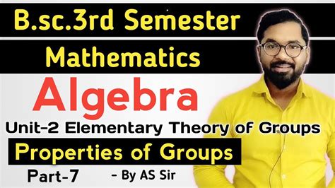 B Sc Rd Semester Math Algebra Group Theory Properties Of Groups