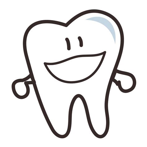 cute tooth icon smile character 7275955 Vector Art at Vecteezy