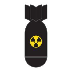 cartoon atomic rocket nuclear bomb royalty  vector image