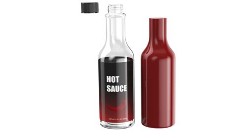 3D Model Hot Sauce Condiment Glass Bottle TurboSquid 1923346