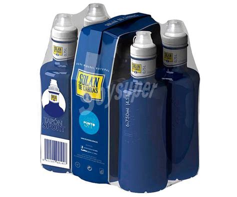 Solán de Cabras Agua mineral tapón sport Botella de 75 centilitros