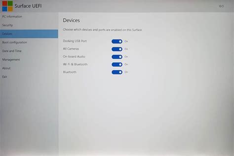 How To Configure Surface Laptop UEFI BIOS Settings SurfaceTip