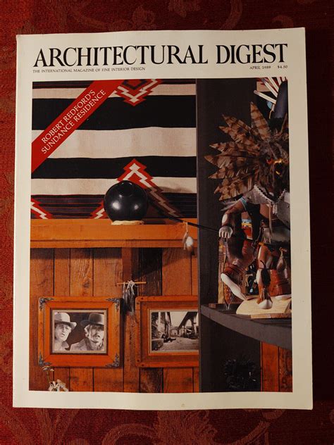 Architectural Digest Magazine April Robert Redford Gaston Choron