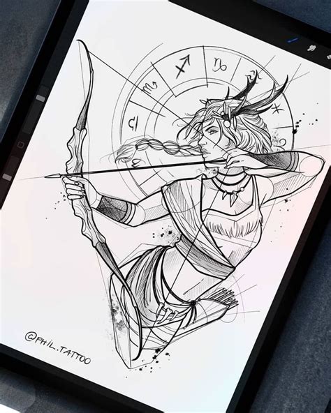 Zodiac signs in sketches for your tattoos | Sagittarius tattoo, Family ...