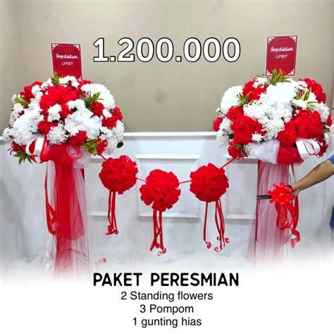 Jual Paket Pita Peresmian Dan Flower Standing Bunga Fresh Jakarta