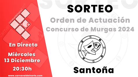 Sorteo Concurso Murgas Carnaval De Santo A En Directo