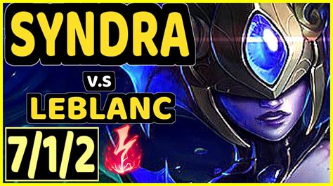 Dardoch Syndra Vs Leblanc 7 1 2 Kda Mid Challenger Gameplay Na