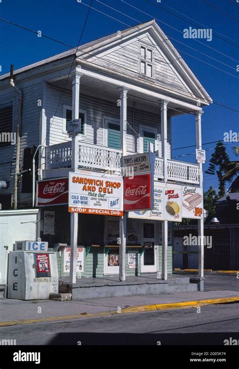 1980s America - Tom's Grocery, Duval Street, Key West, Florida 1985 Stock Photo - Alamy