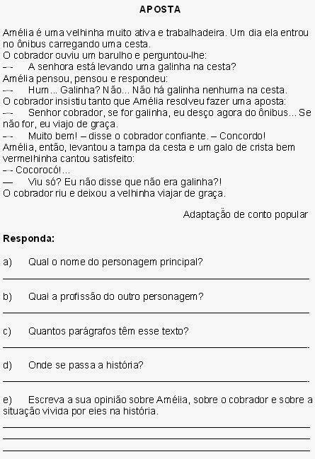 Textos Para Eja Com Interpretação - Apostila de interpretação e produção de textos eja – Artofit