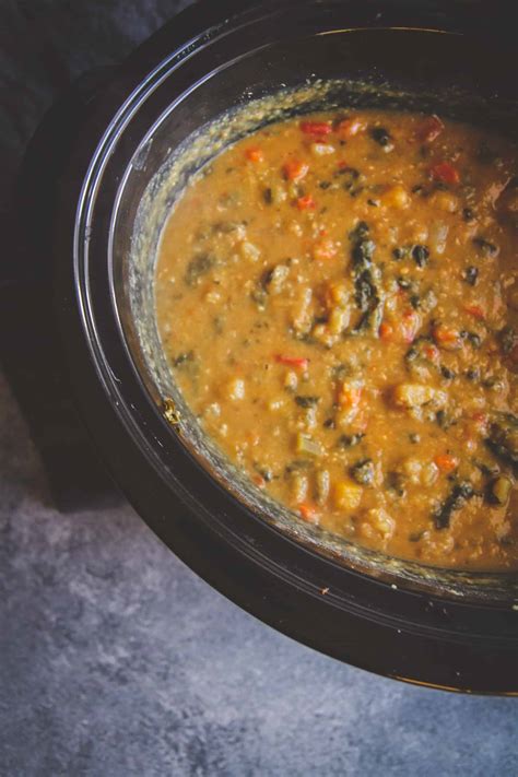 Healthy Slow Cooker Lentil And Vegetable Soup Sweetphi