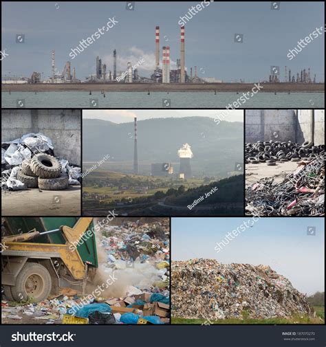 Collage Different Ways Polluting Environment 스톡 사진 187070270 Shutterstock