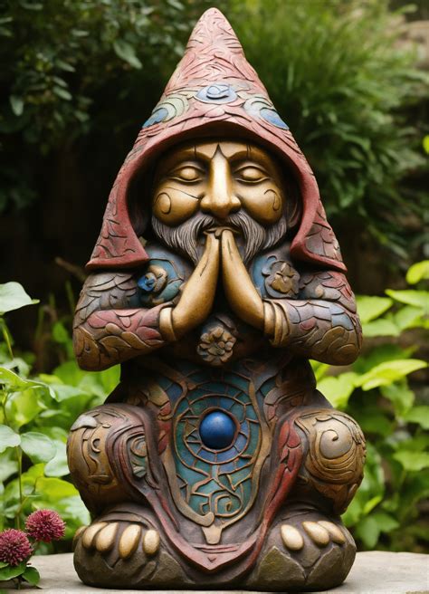 Lexica An Ancient Stone Hand Made Meditative Hooded Gnome Totem Style