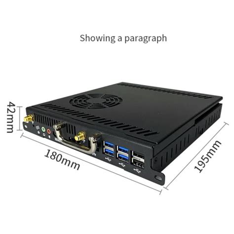 Mini Pc J1900 Cpu Fanless 2 X Sodimm Ddr4 Ram M 2 2280 Ssd Usb 6 Dp Hdmi Vga Industrial