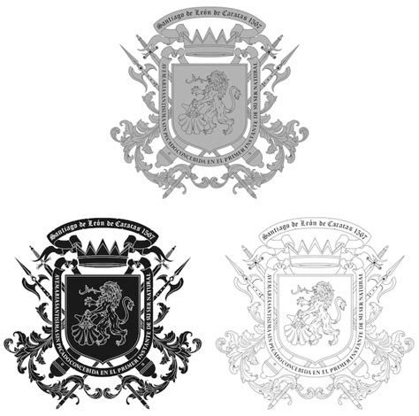 Wappen Der Stadt Caracas Venezuela Premium Vektor