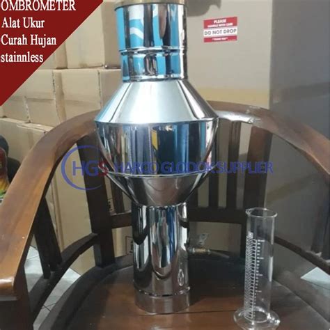 Jual Alat Ukur Curah Hujan Rain Gauge Ombrometer Stainless Steel