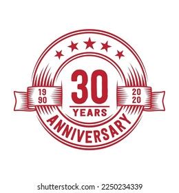 30 Years Logo Design Template 30th Stock Vector (Royalty Free ...