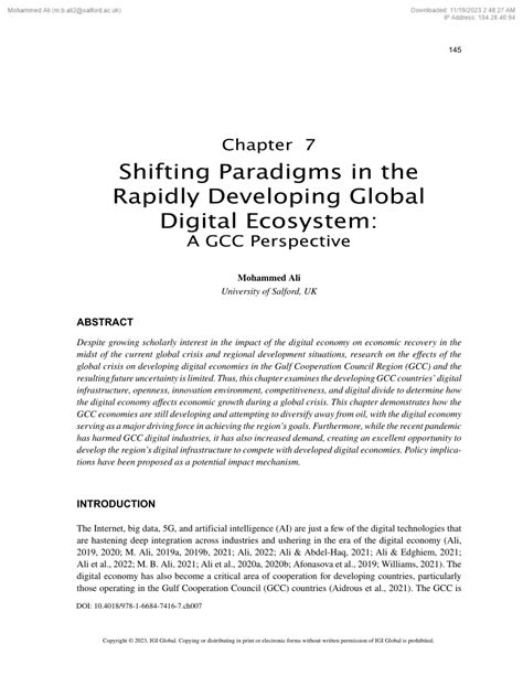 Pdf Shifting Paradigms In The Rapidly Developing Global Digital