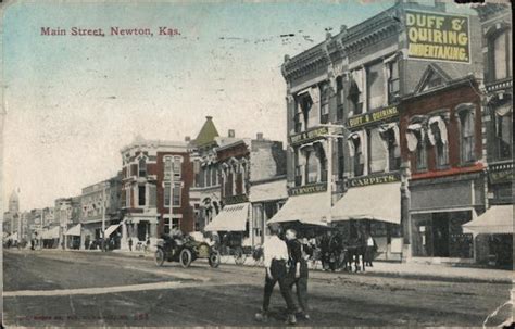 Main Street Newton, KS Postcard