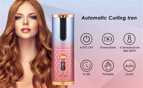 Amazon Automatic Curling Iron Cordless Hair Curler Wireless