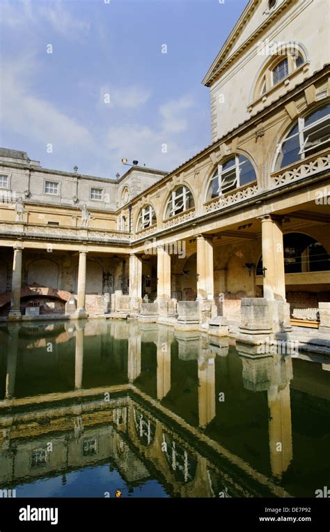 Roman Bath House Roman Baths Bath Somerset England Uk Gb Stock