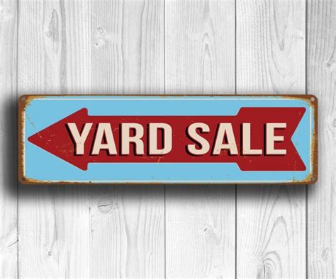 Vintage Yard Sale Sign - Classic Metal Signs