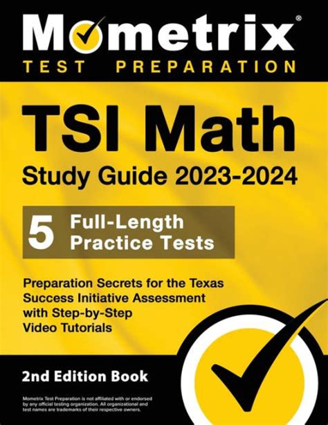 Tsi Math Study Guide 2023 2024 5 Full Length Practice Tests