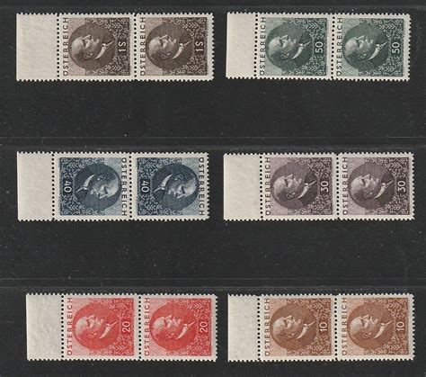 Österreich 1930 Komplette Serie Michel 512 517 in paren Catawiki