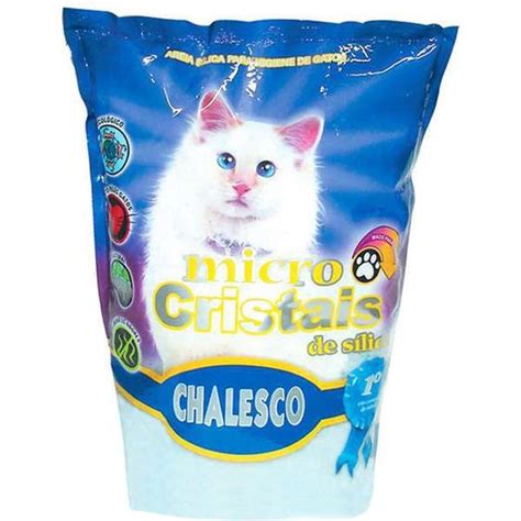 Areia Sanit Ria Micro Cristais De S Lica Para Gatos Kg Chalesco