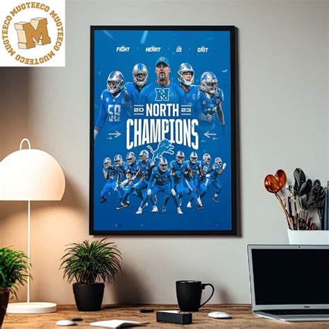 Detroit Lions Took The North 2023 Nfc North Champions Home Decor Poster