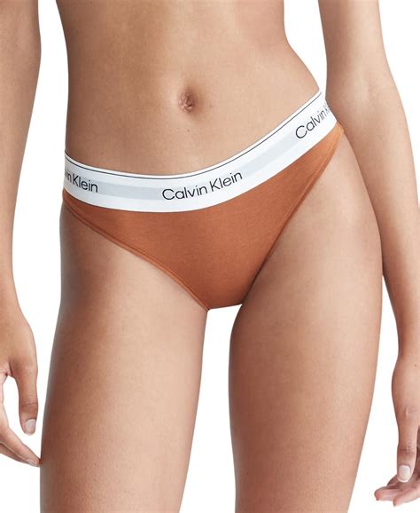 Calvin Klein Modern Cotton Stretch Bikini Panty In Brown Lyst