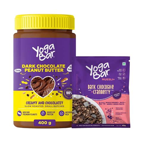 Yogabar Butter Dark Chocolate Peanut Creamy Gm Muesli Dark