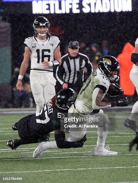 Tight End Evan Engram Of The Jacksonville Jaguars Has A Catch In The