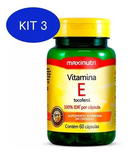 Kit Vitamina E Tocoferol Idr Capsulas Maxinutri Frete Gr Tis