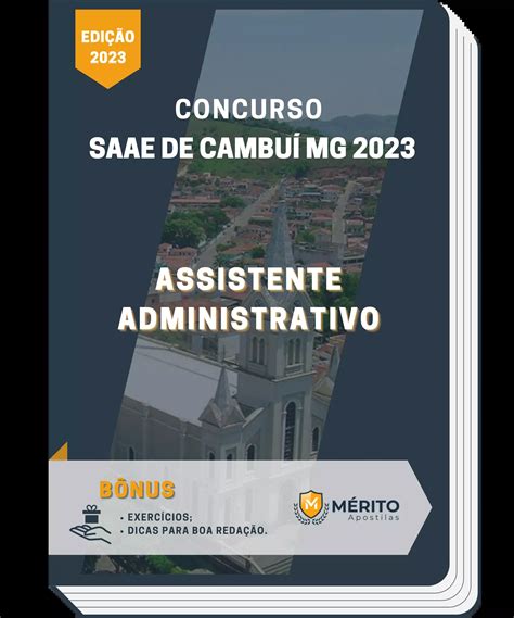 Apostila Assistente Administrativo Concurso Saae De Cambuí Mg 2023