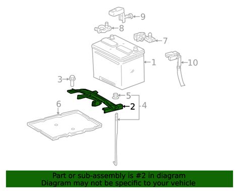 74404 08020 Battery Hold Down Frame 2004 2020 Toyota Sienna OEM