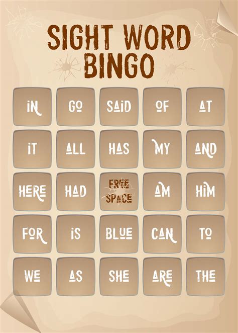 Sight Word Bingo Cards 10 Free Pdf Printables Printablee