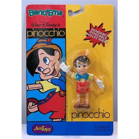 JusToys Walt Disney Pinocchio Bendable Bend Ems Vintage 3 5 Toy Figure