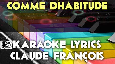 Comme D Habitude Claude Fran Ois Karaoke Lyrics Yamaha Psr S Youtube