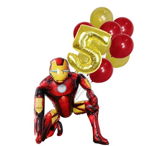 Set Grote D Spiderman Iron Man Folie Ballonnen De Avenger Superhero