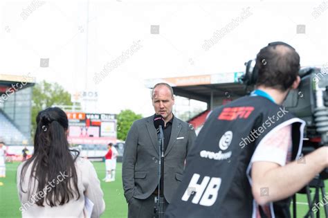 Fc Emmen Coach Dick Lukkien During Editorial Stock Photo Stock Image