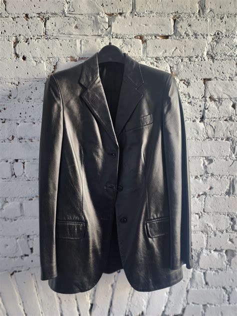 Helmut Lang Aw1999 Archival Calfskin Leather Blazer Grailed