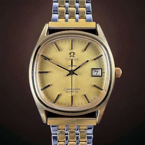 Omega Vintage Omega Seamaster Quartz Telly Dial Two Tone En Venta