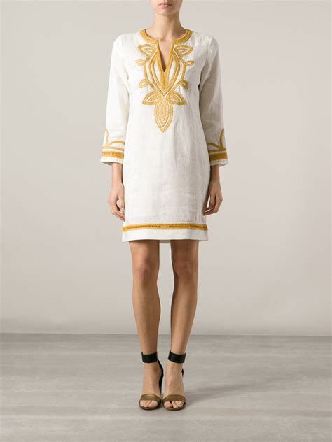 Tory Burch Odelia Tunic Dress In White Lyst