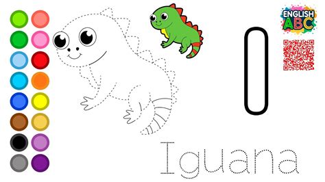 I for IGUANA Iguana en inglés es Iguana Aprender Inglés ABC con