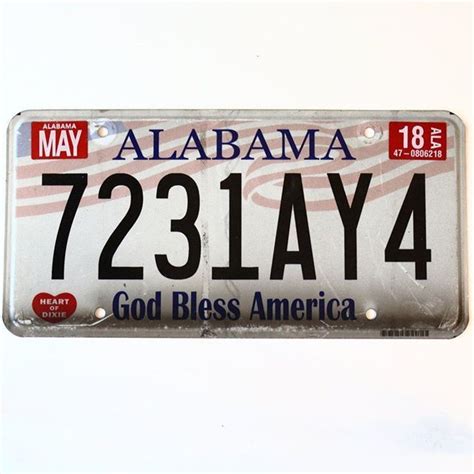 Alabama God Bless America License Plate Ay Https Buff Ly