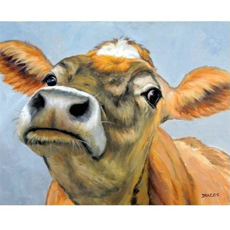 Jersey Cow Painting at PaintingValley.com | Explore collection of ...