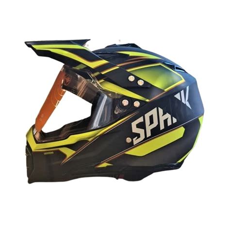 Casca Cu Viziera Atv Cross Enduro Moto Spark Galben Xl Cm Emag Ro