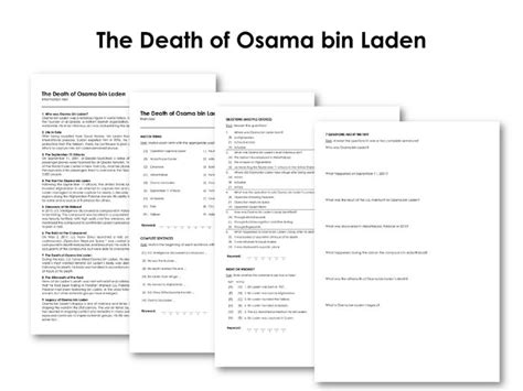 The Death Of Osama Bin Laden Teaching Resources